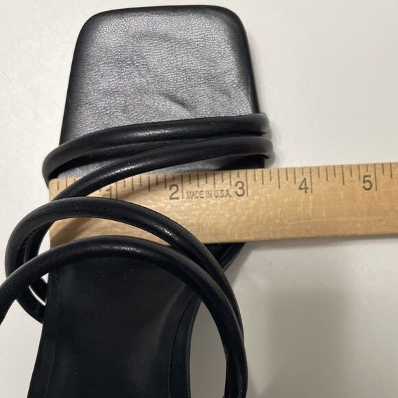 Abound 7 Austyn Strappy Sandal Black Womens Block Heel NWT - Picture 8 of 9